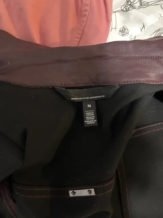 White House Black Market Women's Faux Leather Jacket in Deep Plum - Picture 5 of 5